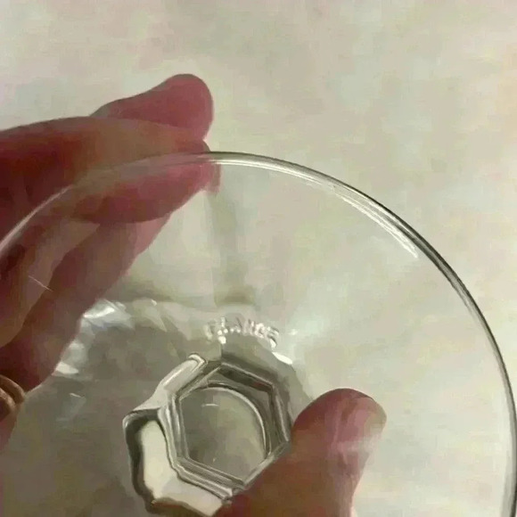 Cristal D'Arques-Durand 2 Ice Cream/Dessert Bowls Pattern Is "Quadro" No… - Picture 6 of 10